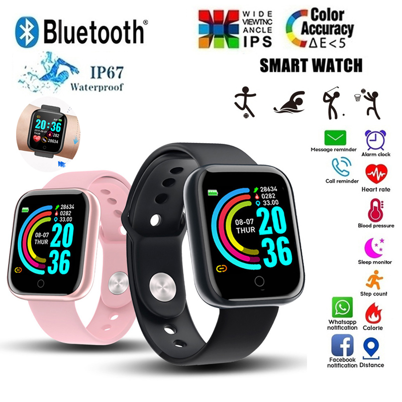 Smartwatch Watches With Bluetooth - D20 Jam Tangan Pintar Tahan Air