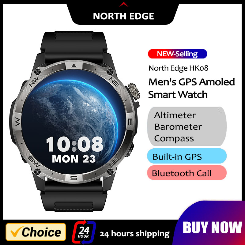 Hybrid Smartwatch - NORTH EDGE jam tangan pintar olahraga,