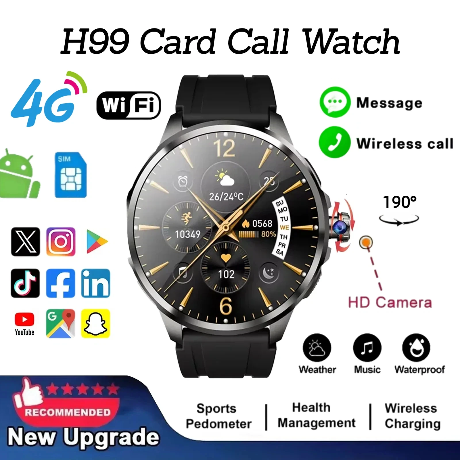 French Connection Watches Smartwatch App - Jam Tangan Pintar H99 4G/5G LTE