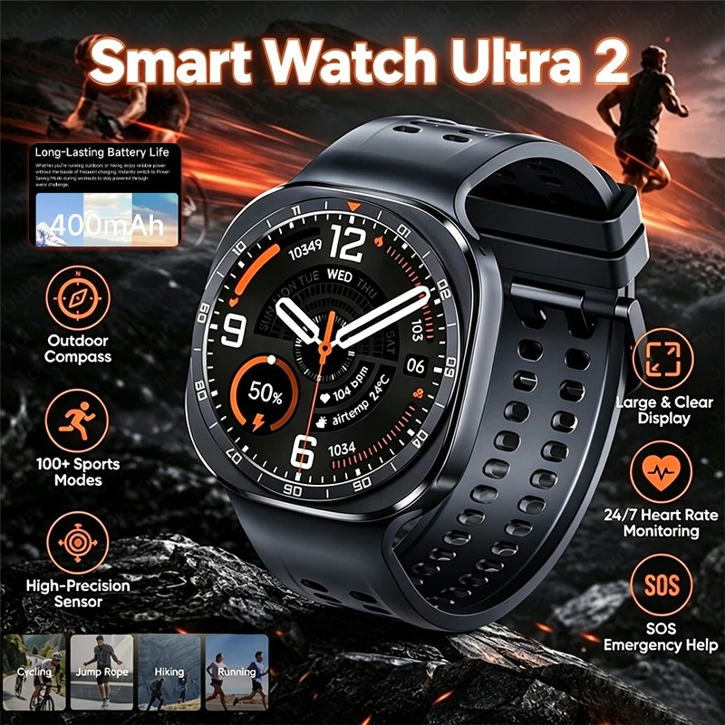 Hybrid Smartwatch - Jam Tangan Pintar Ultra 2 Terbaru