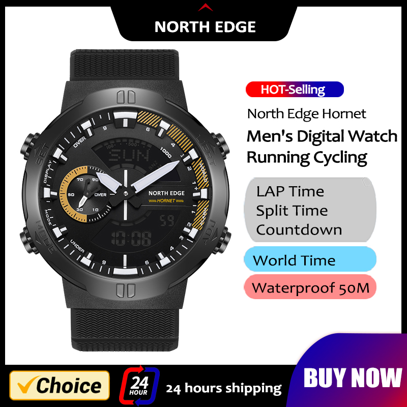 Hybrid Smartwatch - NORTH EDGE jam tangan pintar pria,