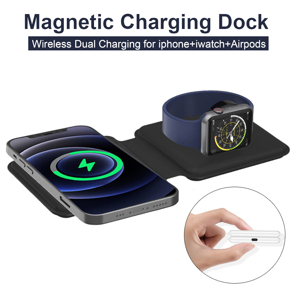 2IN1 Magsafe duo Magnetic Nirk - Watch Watch Xs ulasan dan harga