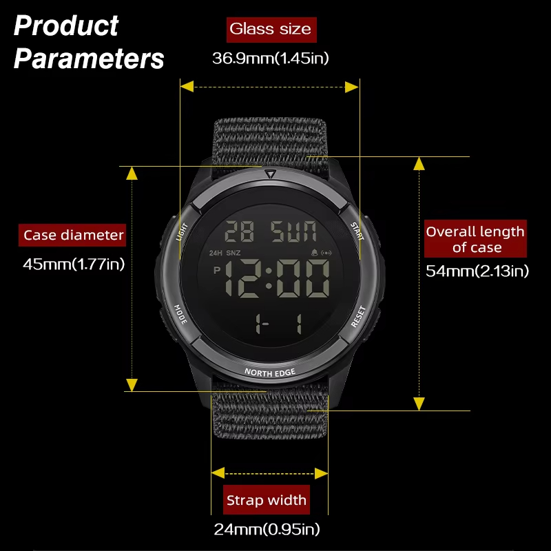 NORTH EDGE 2025 TERRAX Jam Tan - Altimeter Compass Watch ulasan dan harga