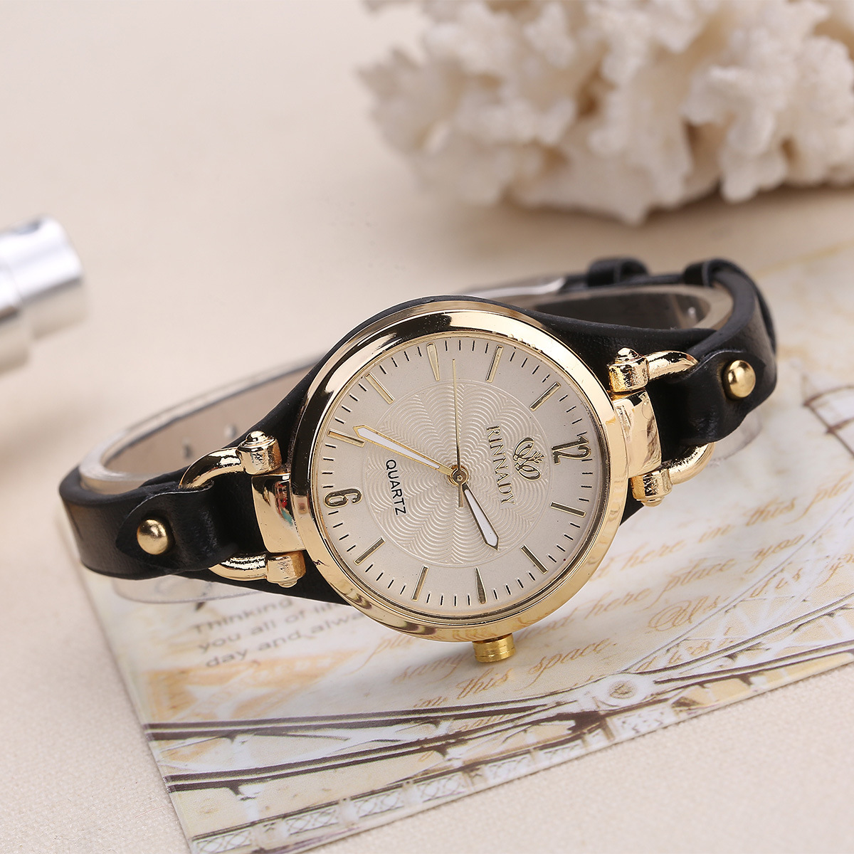 Jam tangan wanita, arloji kuar - Minimalist Thin Watch ulasan dan harga