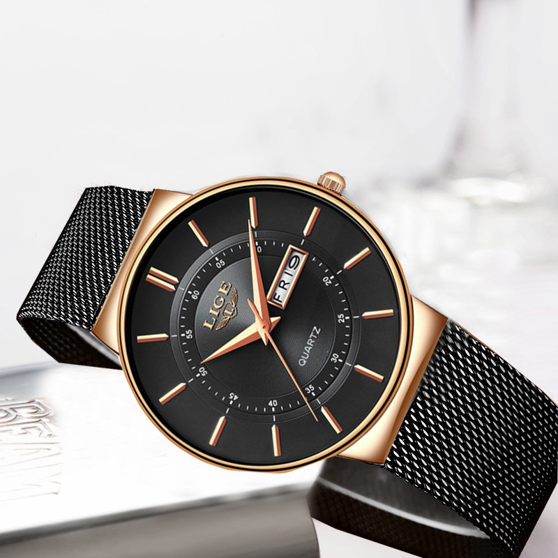 Jam Tangan Wanita LIGE Merek M - Minimalist Thin Watch ulasan dan harga