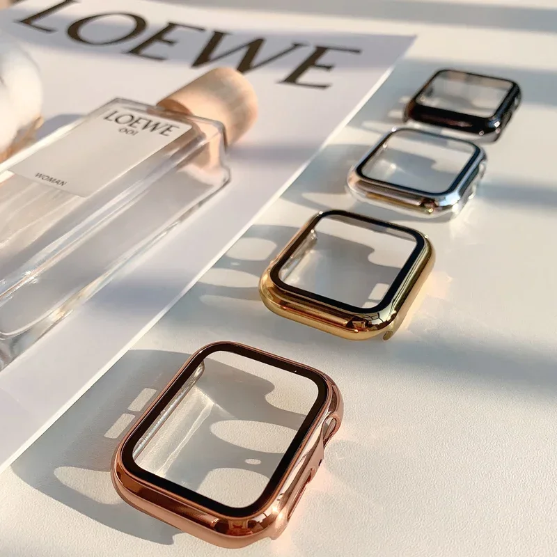 Kaca + casing untuk Apple Watc - Smartwatch Watches Girls ulasan dan harga
