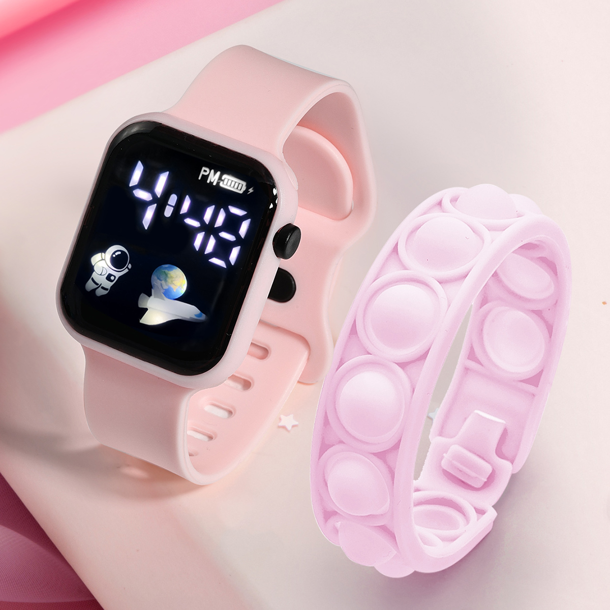 Jam tangan pintar anak, 2 buah - Smartwatch Watches Girls ulasan dan harga